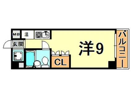 ボーン出屋敷(1K/5階)の間取り写真