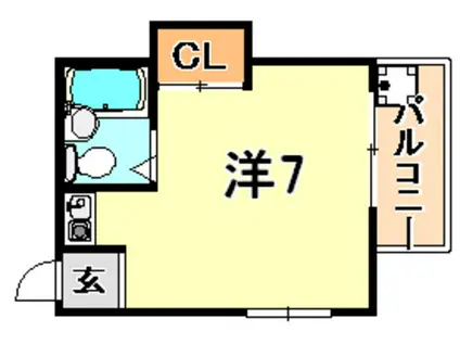 メゾン・マリューム(ワンルーム/1階)の間取り写真