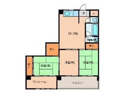 ソラリア・コルテ(3SLDK/3階)の間取り写真