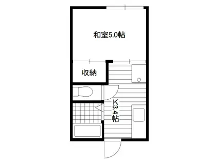 ピュアハイツK(1K/2階)の間取り写真
