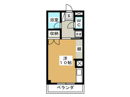 ヤナセコーポ2号館(ワンルーム/2階)の間取り写真