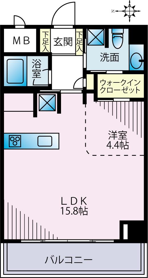 グランドメゾン麹町(1LDK/8階)の間取り写真