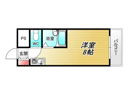 アミティ近大通(ワンルーム/4階)の間取り写真