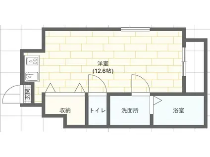 MARISTA白金(ワンルーム/3階)の間取り写真