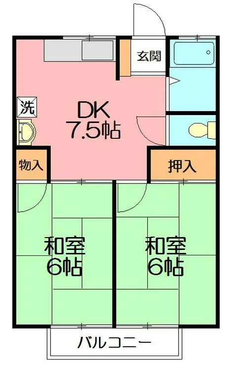 サニーハイム玉縄 2階階 間取り