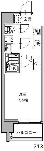 S-RESIDENCE福島GRANDE(1K/10階)の間取り写真