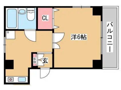 入江マンション(1K/1階)の間取り写真