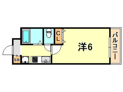 AURORA COURT兵庫駅前(1K/10階)の間取り写真