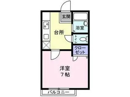 ハウス和興(1K/2階)の間取り写真
