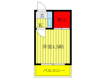 駒崎マンション(1K/2階)の間取り写真