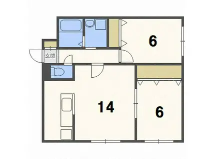 メゾンMT美しが丘II(2LDK/3階)の間取り写真
