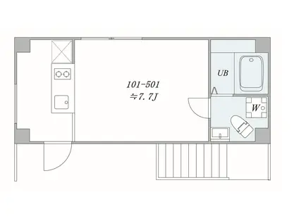 GRAFFITI西新井(1K/4階)の間取り写真