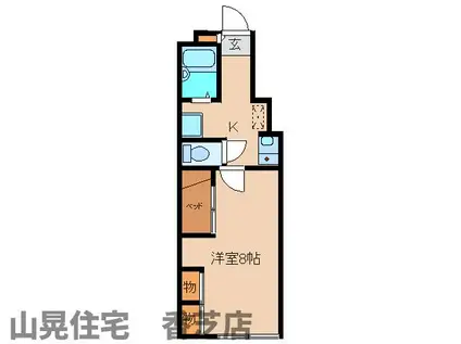 レオパレス21クリオネ(1K/2階)の間取り写真