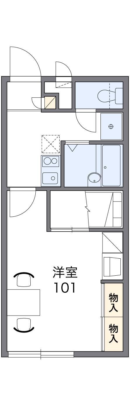 フリーデン(1K/1階)の間取り写真