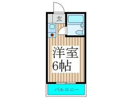 プラチナパレス(ワンルーム/1階)の間取り写真