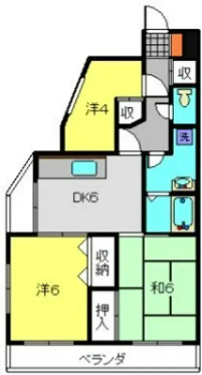 アンサンブル岸谷 2階階 間取り