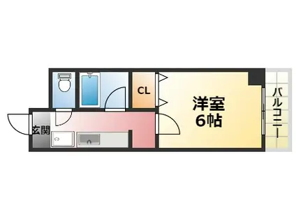 マンション宮本I(1K/4階)の間取り写真