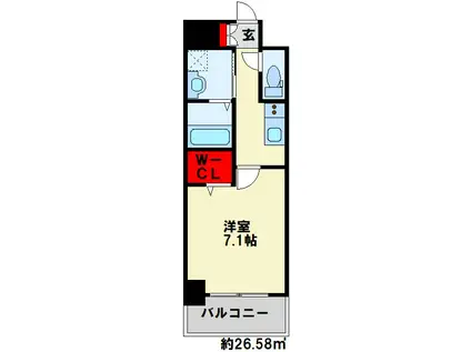 SUGAR PARK(1K/2階)の間取り写真