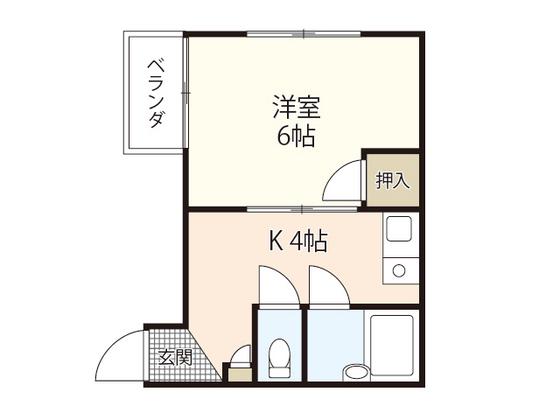 塚村ビル(1K/3階)の間取り写真