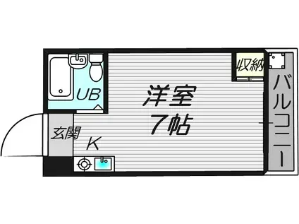 ベストレジデンス相川III(1K/3階)の間取り写真