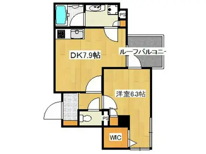 ルミアージュ登戸(1DK/2階)の間取り写真