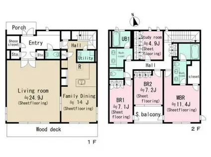 ヒルグラン代々木(3LDK/1階)の間取り写真