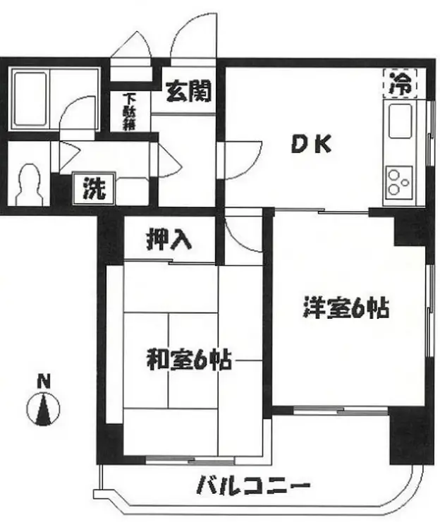 西川口藤ハイツ 3階階 間取り