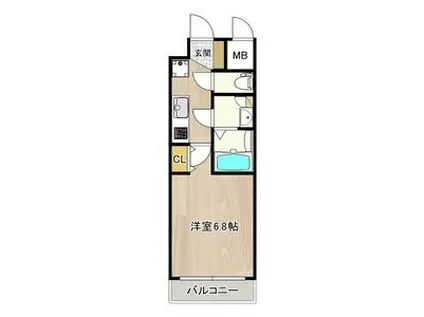 インプルーブ鶴舞(1K/9階)の間取り写真