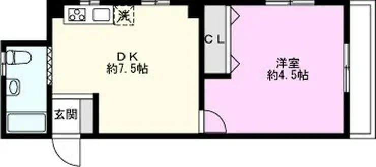 ワコー第9梅田マンション 3階階 間取り