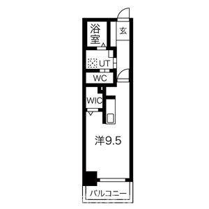 RIVO浅間町(ワンルーム/10階)の間取り写真