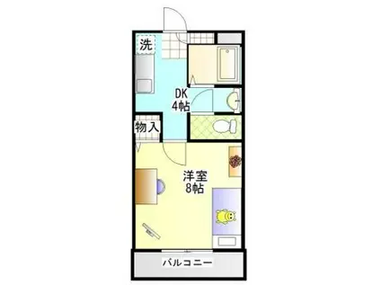 ネクストIII(1K/3階)の間取り写真