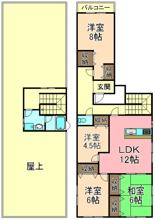 プラーズ関原 4階階 間取り