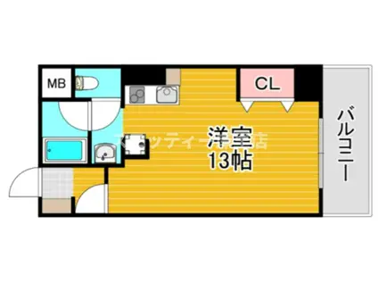 スターマンション(1K/6階)の間取り写真