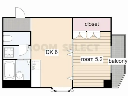 グレイセスHIKARI(1DK/2階)の間取り写真