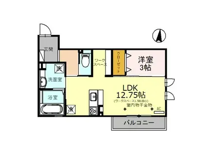 ジャンティ(1LDK/3階)の間取り写真