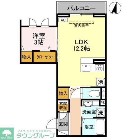 D-SERENO新倉 I(1LDK/3階)の間取り写真