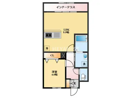 ソラリオ(1LDK/1階)の間取り写真