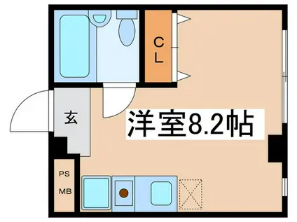 ベルドゥーラ祖師谷(ワンルーム/3階)の間取り写真