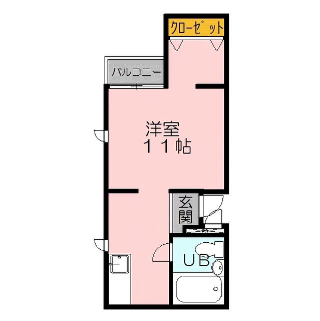メゾンドサフラン(ワンルーム/5階)の間取り写真