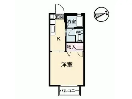 アネックスREI(1K/2階)の間取り写真
