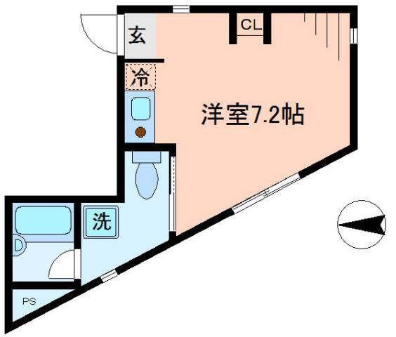 東京メトロ銀座線 浅草駅(東武・都営・メトロ) 徒歩12分 3階建 築11年(ワンルーム/3階)の間取り写真