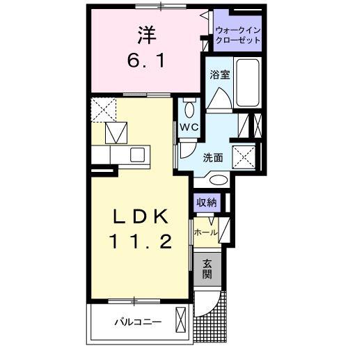 マイ フォレスタ(1LDK/1階)の間取り写真
