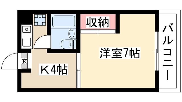 ヴァンベール本郷(1K/1階)の間取り写真