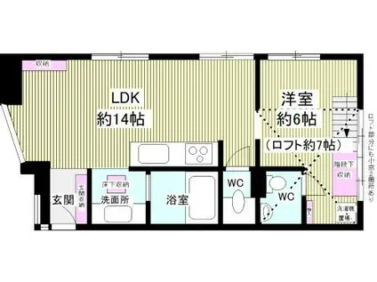 ヴィラージュ(1LDK/1階)の間取り写真