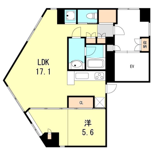 HK SHIN-KOBE(1LDK/7階)の間取り写真
