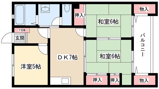 水野ビル(3DK/2階)の間取り写真