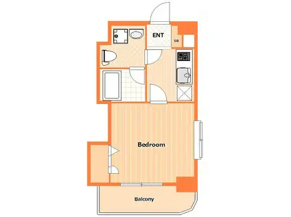 グリフィン横浜天王町弐番館(1K/5階)の間取り写真