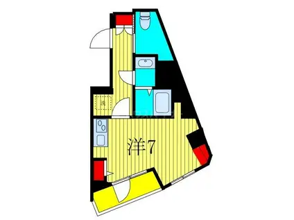エヌステージ西船橋市川(ワンルーム/2階)の間取り写真