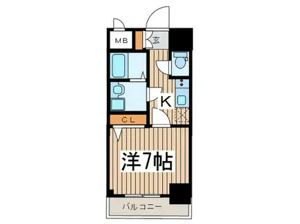 エスリード名古屋STATION ウエスト(1K/8階)の間取り写真