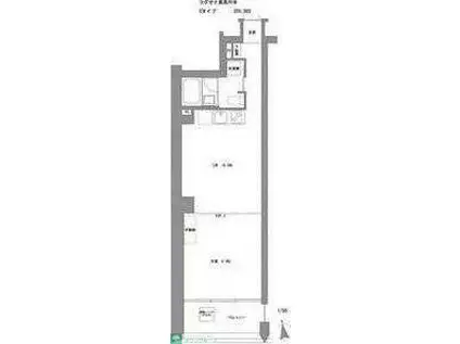 ラグゼナ東高円寺(1LDK/2階)の間取り写真
